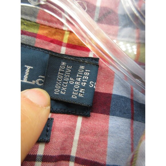 Ralph Lauren Shirt Medium Pink Button Up Pony Classic Fit Plaid Preppy - Picture 10 of 11